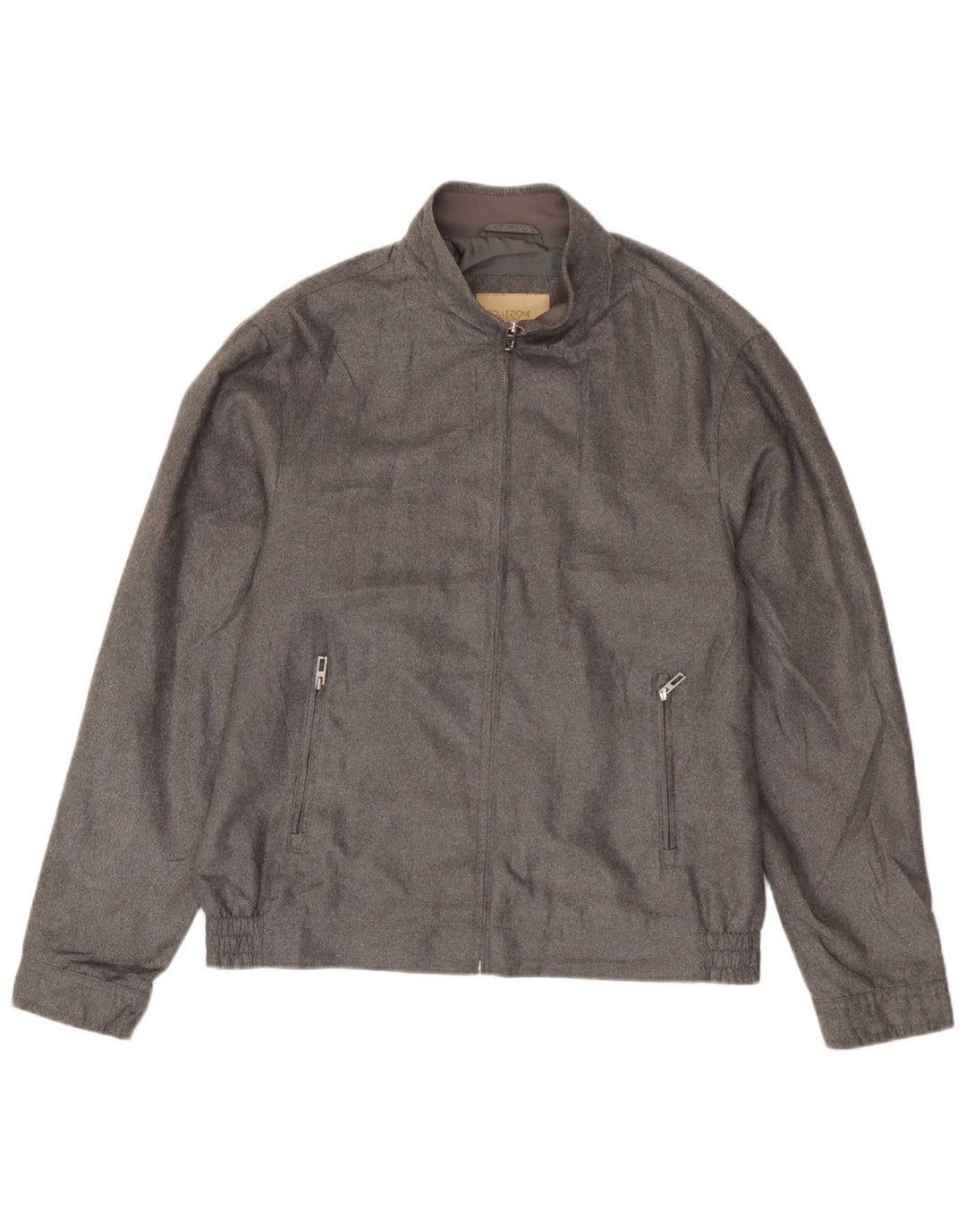 Jaqueta bomber masculina Marks & Spencer Reino Unido 38 poliéster prateado médio