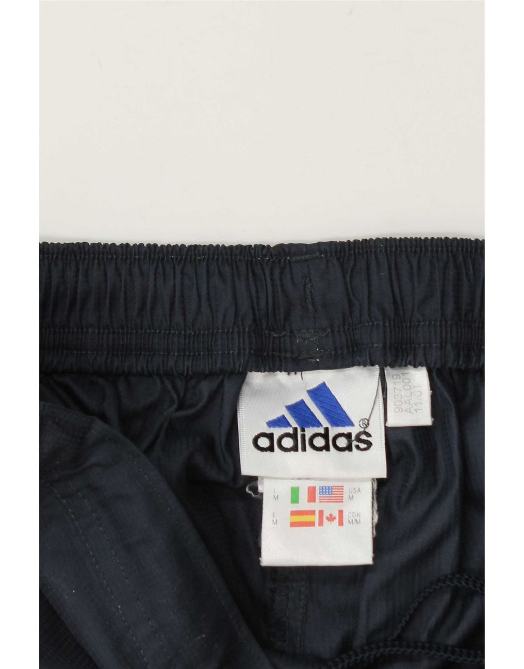 Calça de treino masculina Adidas médio azul marinho poliéster