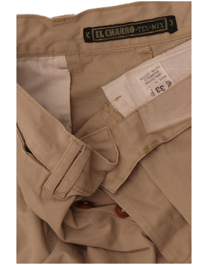 Calça chino masculina EL CHARRO W33 L30 algodão bege