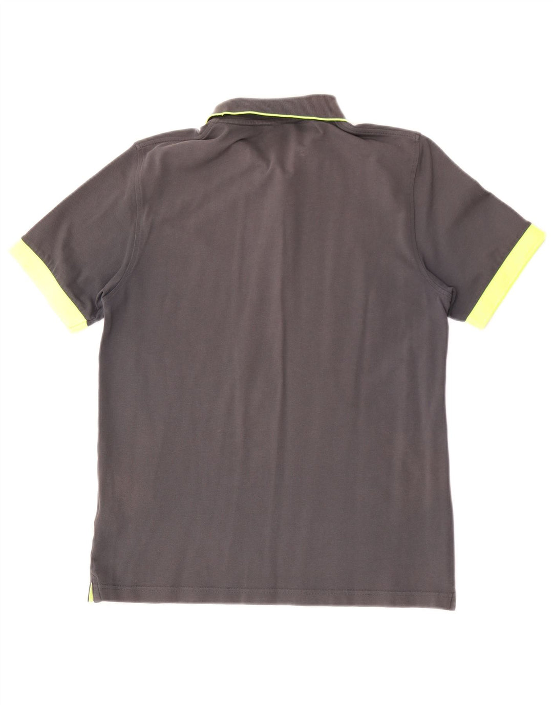 Camisa polo masculina Sun68 de algodão cinza médio
