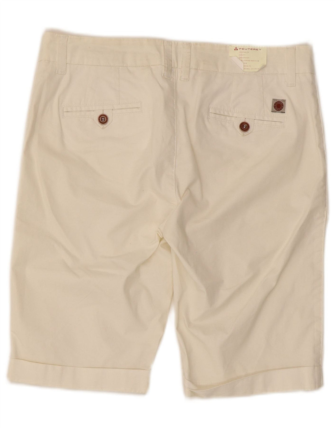 Shorts chino feminino PEUTEREY IT 42 médio W32 algodão branco