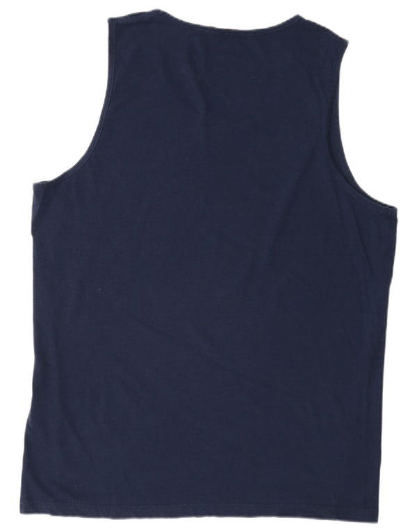 Carrera Mens Colete Top Grande Algodão Azul Marinho