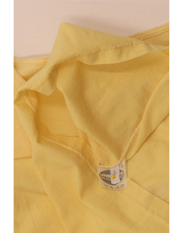 Pulôver masculino de manga curta Portobello’s grande algodão amarelo