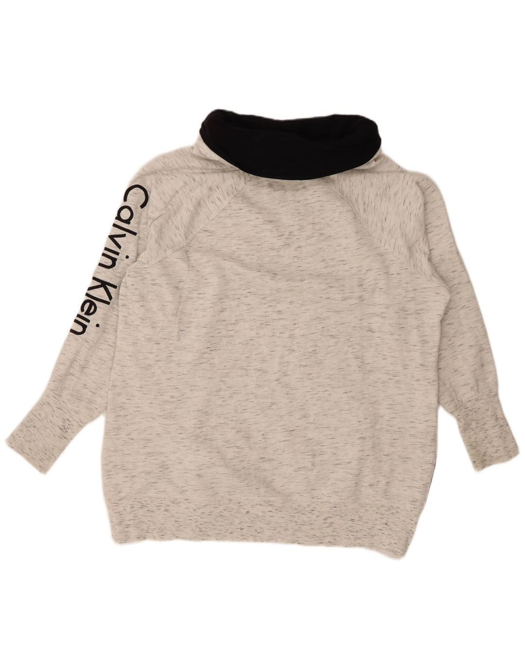 CALVIN KLEIN Suéter oversized feminino UK 18 XL cinza manchado