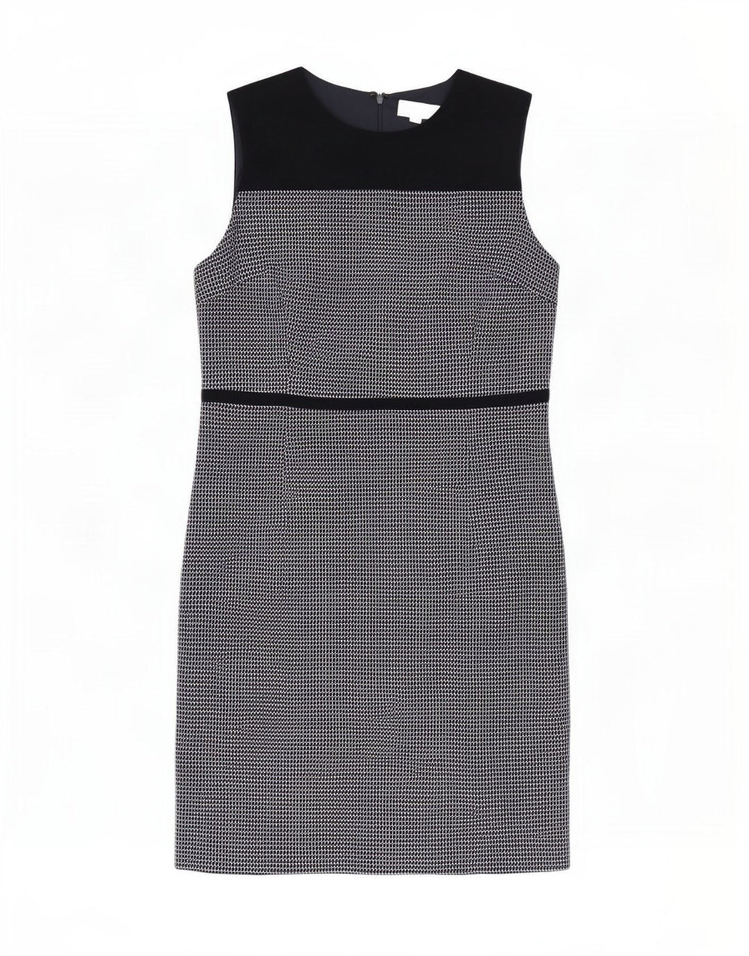 Vestido feminino Hobbs com bainha sem mangas UK 18 XL preto xadrez poliéster