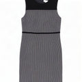 Vestido feminino Hobbs com bainha sem mangas UK 18 XL preto xadrez poliéster
