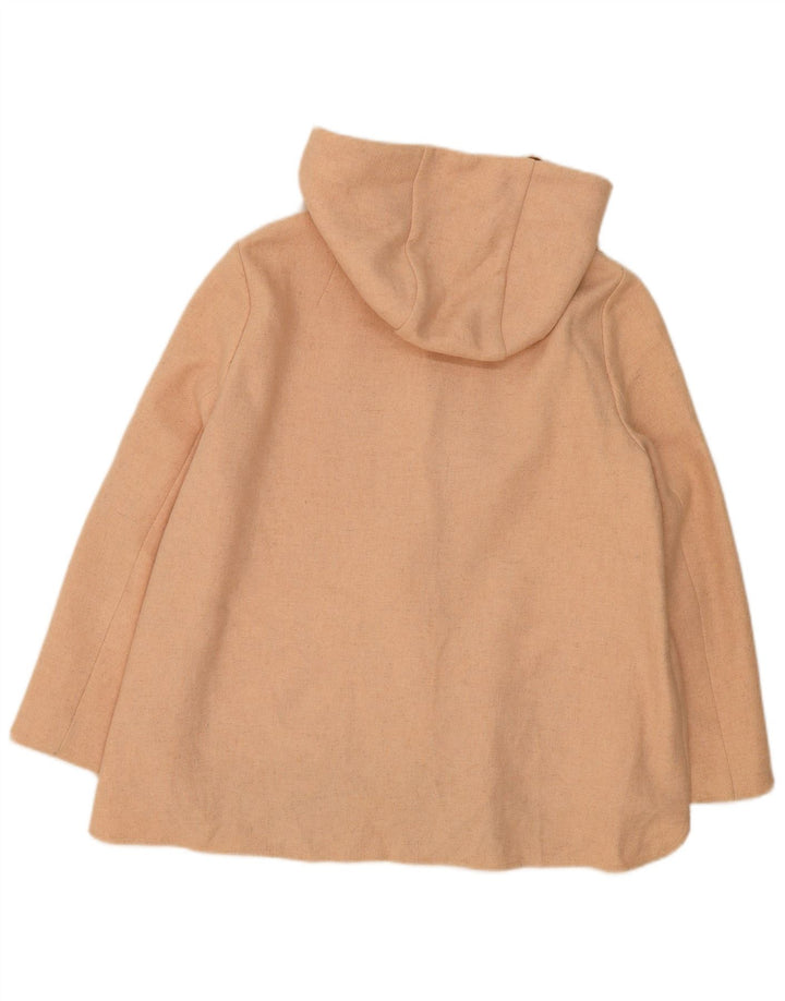 Zara Casaco feminino com capuz UK 18 XL lã bege