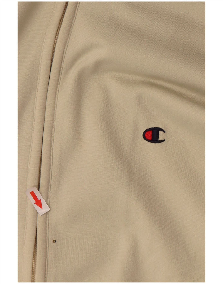 Jaqueta masculina Champion Loose Fit de poliéster bege médio