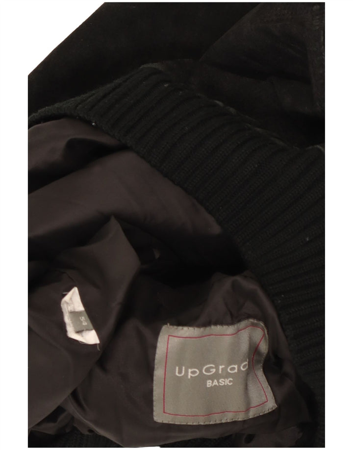 Jaqueta bomber masculina vintage de camurça IT 54 2XL preta