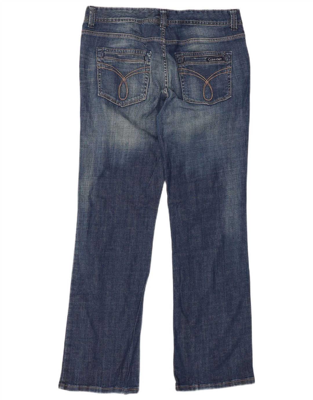 Calça jeans feminina CALVIN KLEIN US 14 XL W34 L31 azul algodão