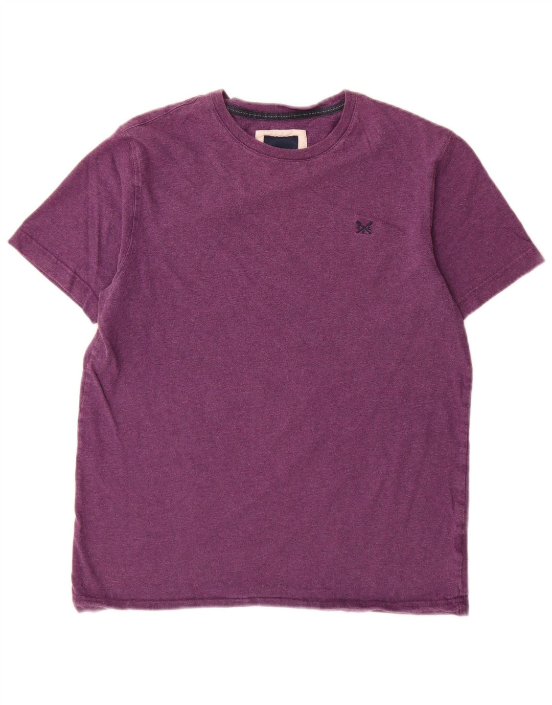 Camiseta masculina Crew Clothing Top médio algodão roxo