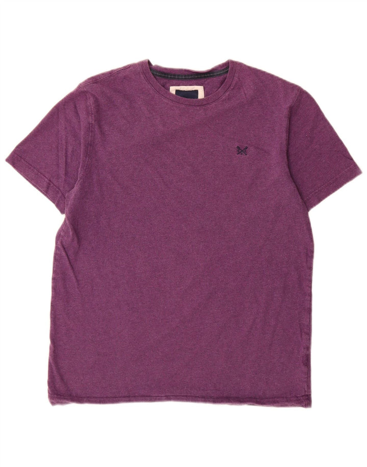 Camiseta masculina Crew Clothing Top médio algodão roxo