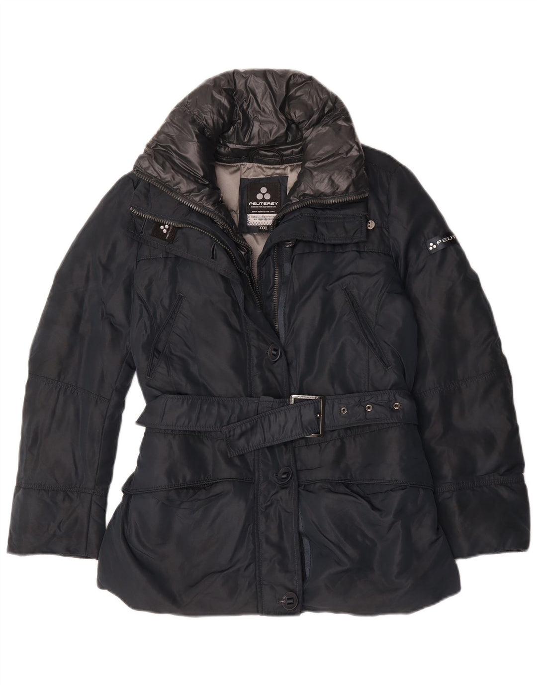 Jaqueta acolchoada feminina PEUTEREY UK 22 3XL azul marinho polietileno