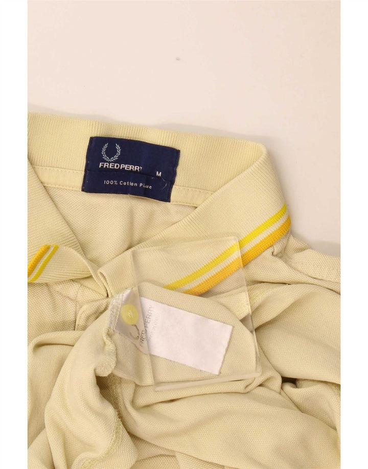 Camisa polo masculina Fred Perry algodão amarelo médio