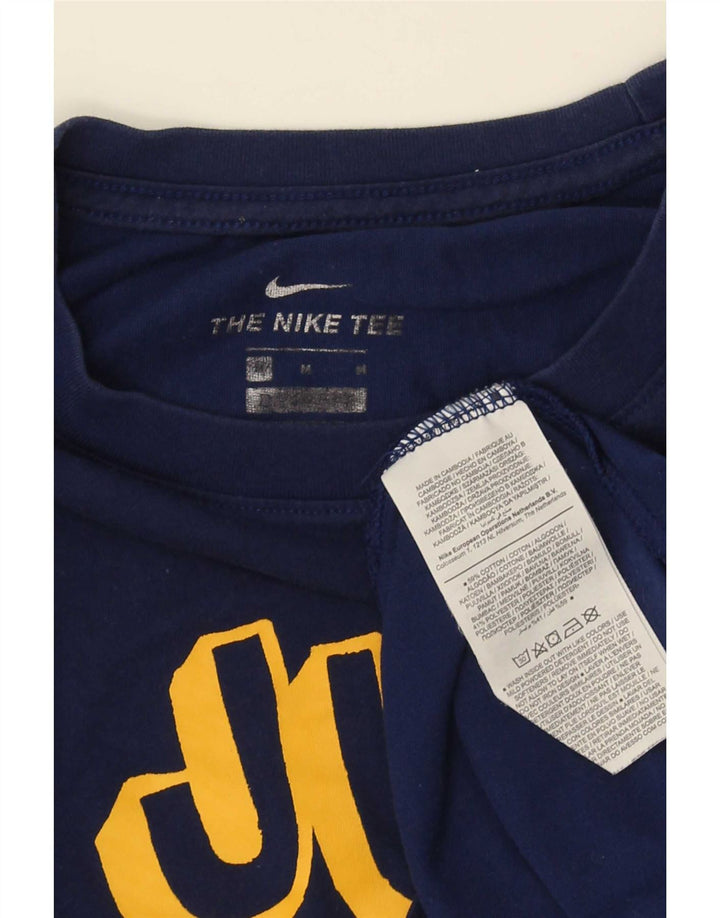 Camiseta Nike masculina gráfica Top médio algodão azul marinho