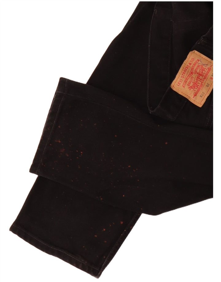 Levi's Masculino 521 Straight Jeans W30 L32 Algodão Preto