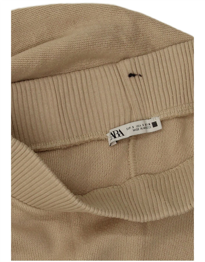 Zara Saia feminina de malha larga pequena W26 bege viscose