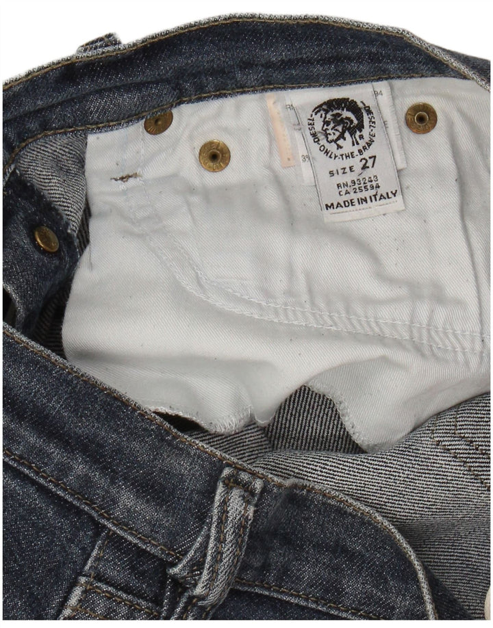 DIESEL Jeans retos femininos W27 L30 algodão azul marinho