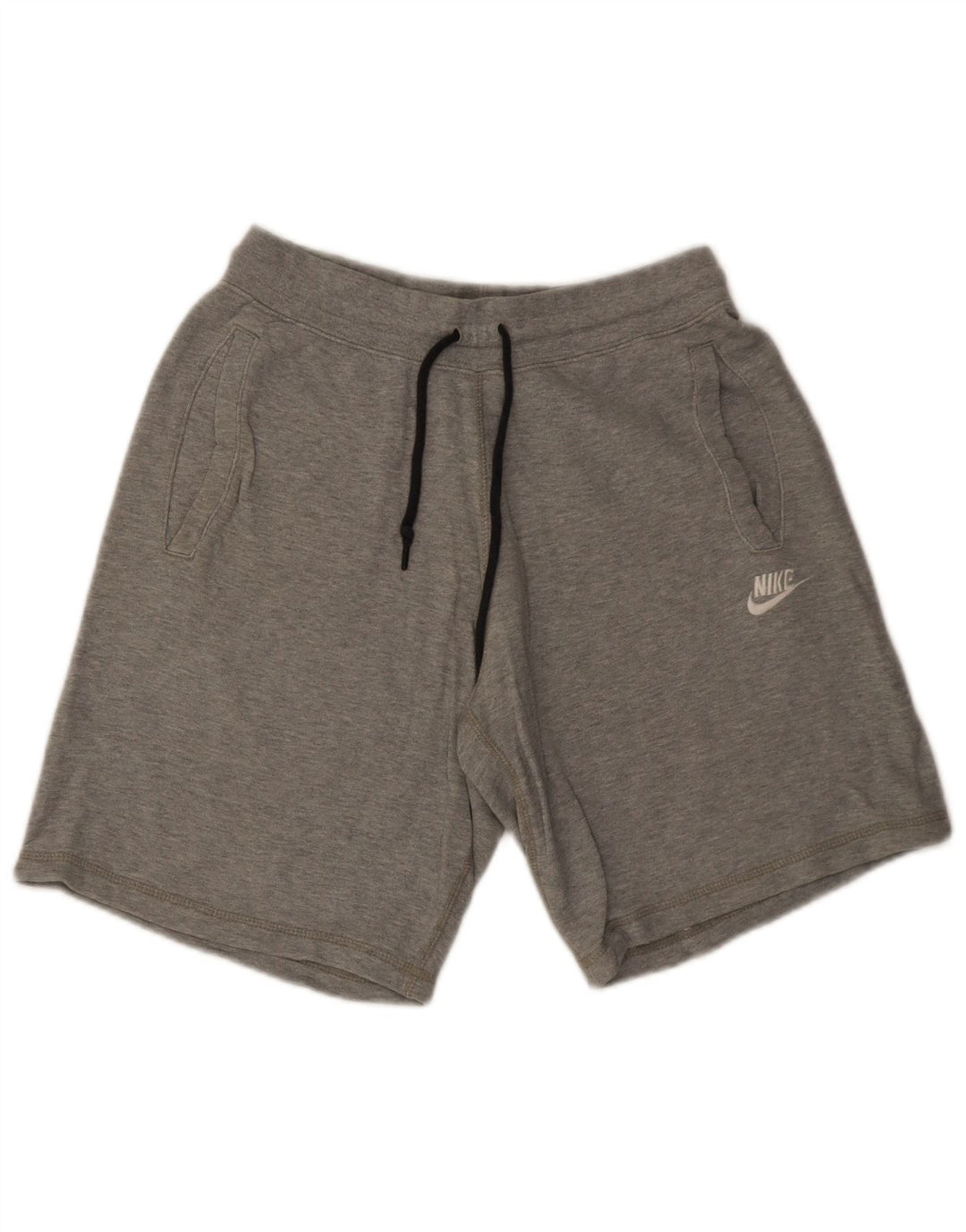 Nike Mens Sport Shorts Pequeno Algodão Cinza