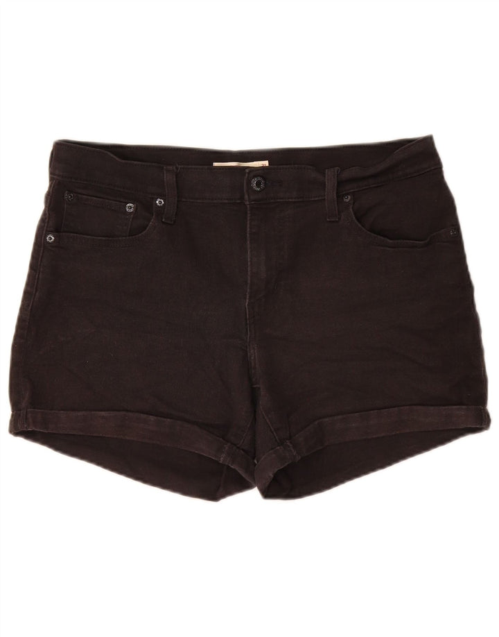 Shorts jeans feminino de cintura média LEVI'S W31 algodão preto médio