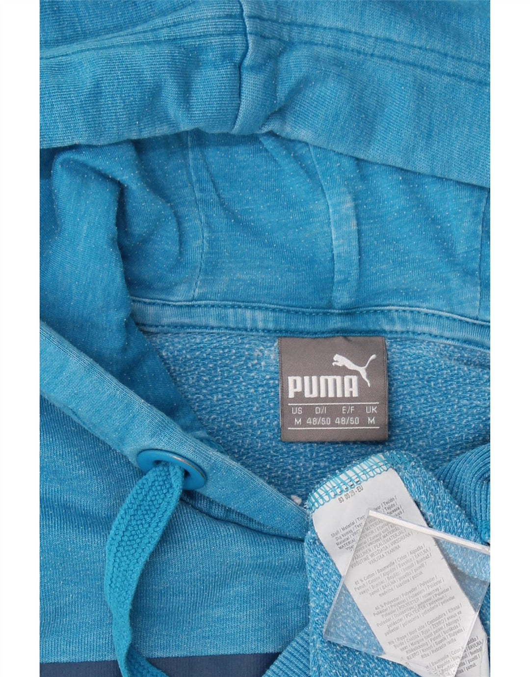 PUMA Mens Graphic Hoodie Jumper Médio Algodão Azul