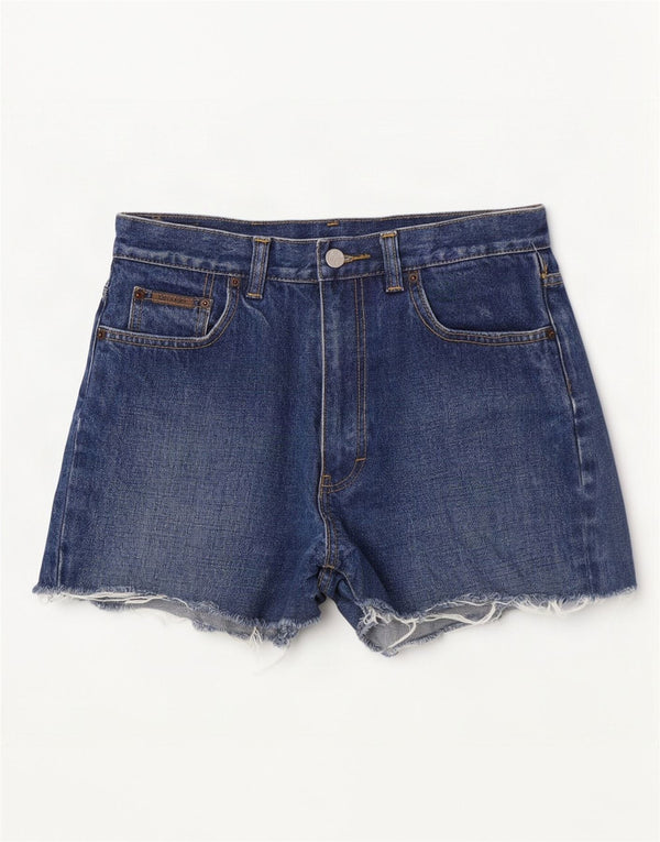 Shorts jeans feminino Calvin Klein W30 algodão azul médio