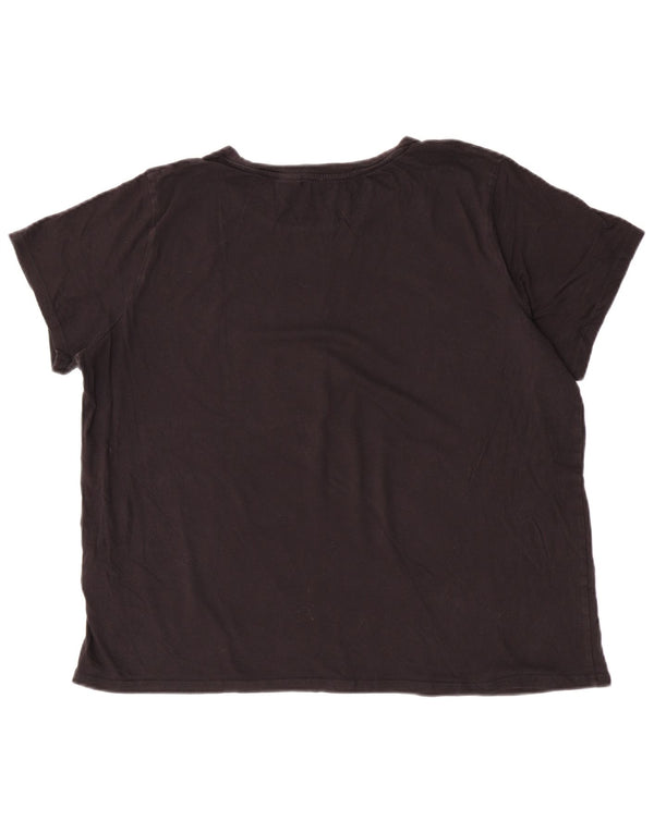 Camiseta feminina gráfica Levi's UK 22 2XL algodão preto