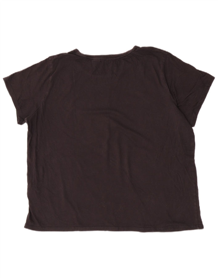 Camiseta feminina gráfica Levi's UK 22 2XL algodão preto