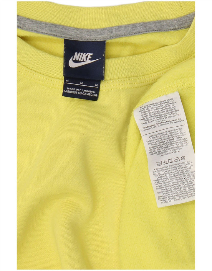 Nike masculino moletom jumper médio algodão amarelo