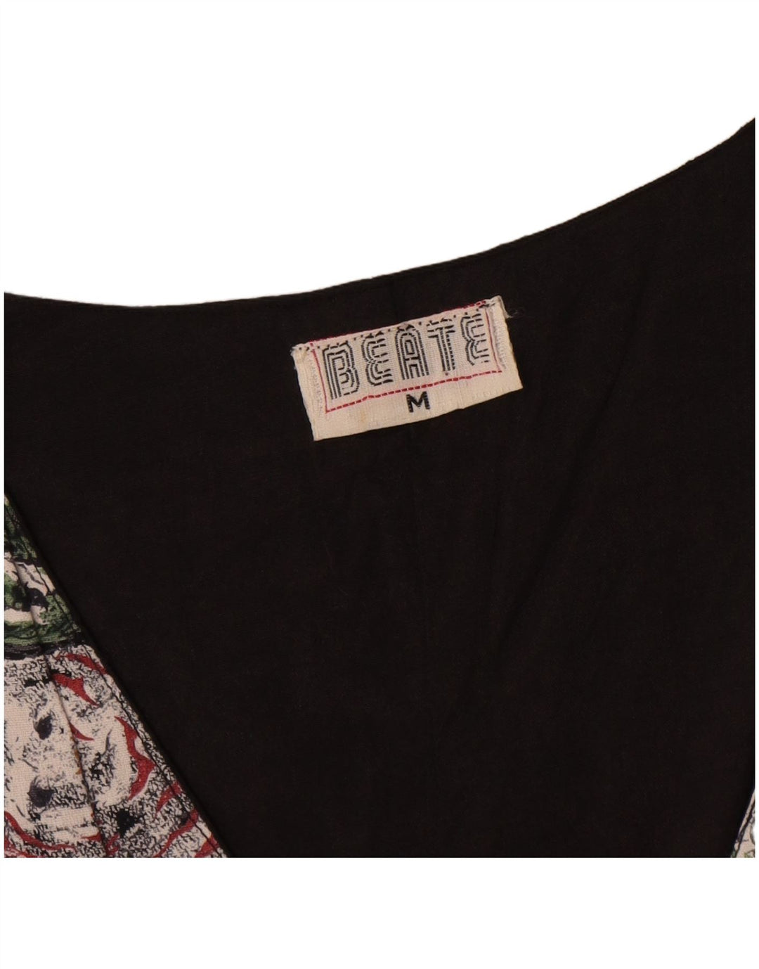Colete feminino vintage UK 14 médio floral multicolorido