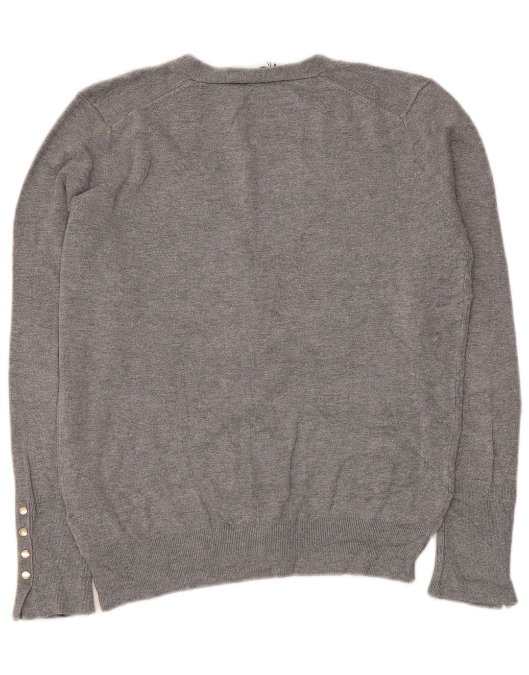Suéter cardigã feminino Zara Reino Unido 14 grande viscose cinza