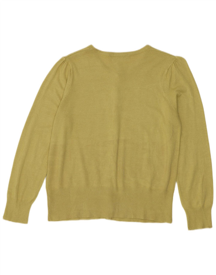 Suéter cardigã feminino Marks & Spencer Reino Unido 14 verde médio