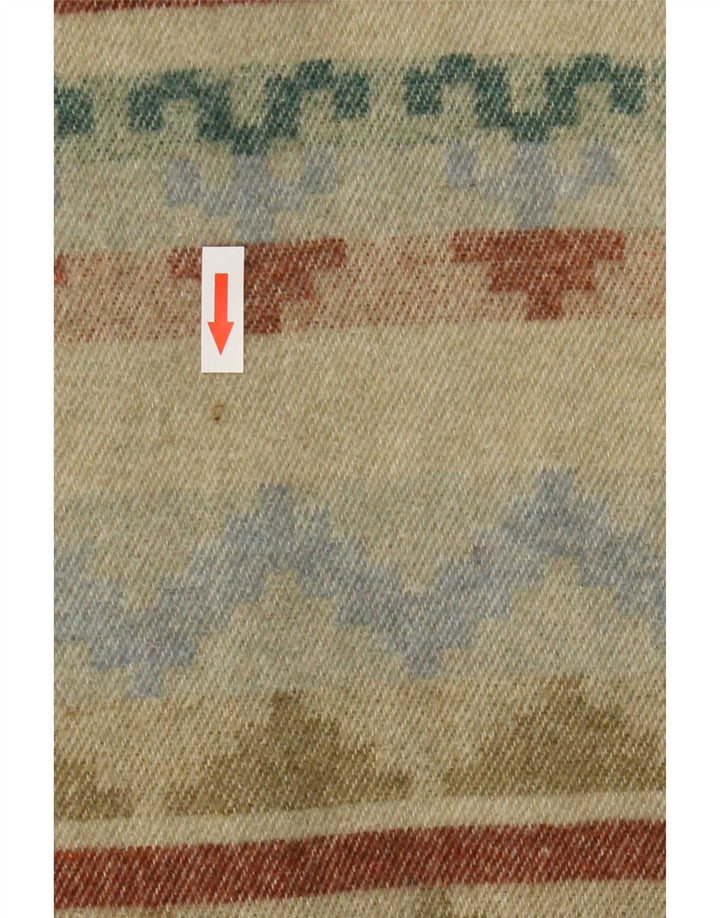Casaco corta-vento masculino vintage UK 38 verde médio geométrico