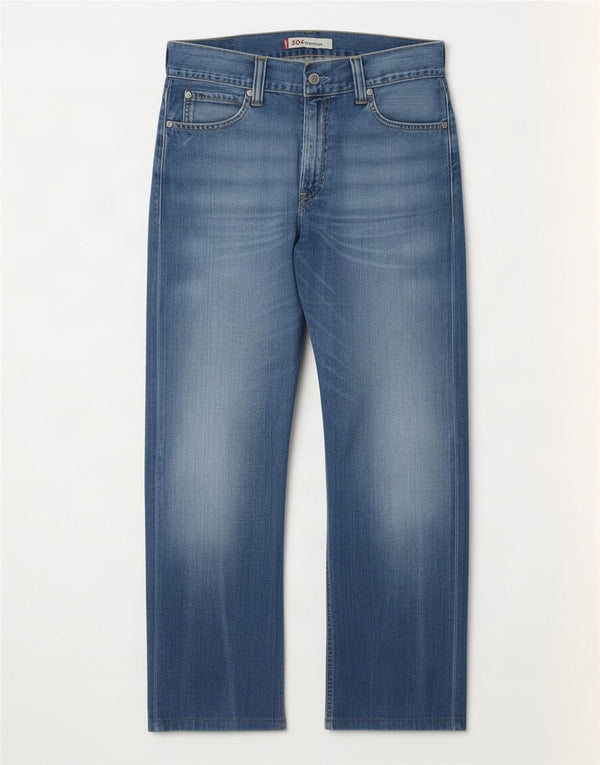 Calça jeans masculina Levi's 506 Standard Fit Straight W33 L29 Azul Algodão