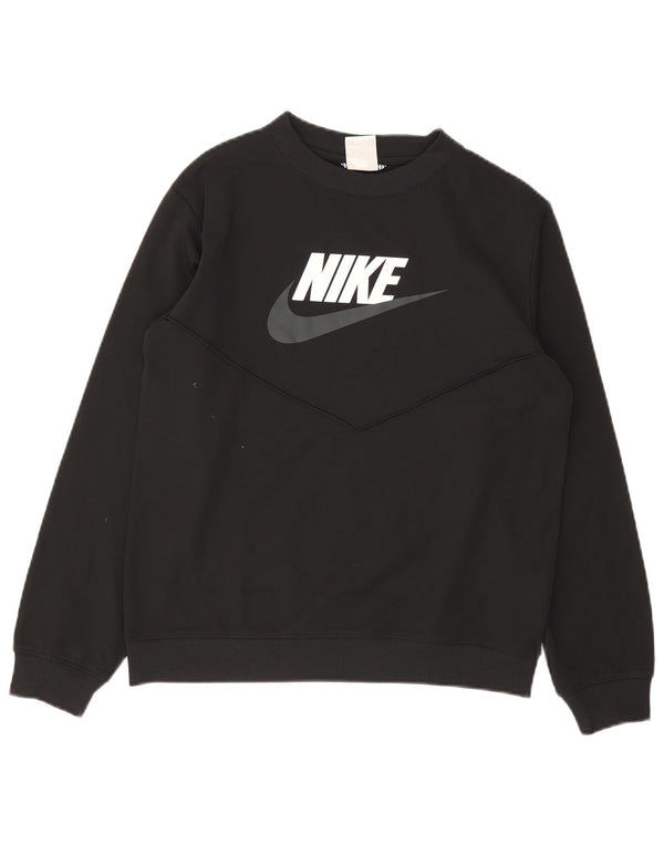 Suéter gráfico Nike Boys 13-14 anos preto poliéster