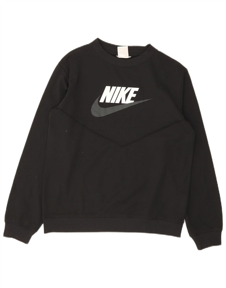 Suéter gráfico Nike Boys 13-14 anos preto poliéster