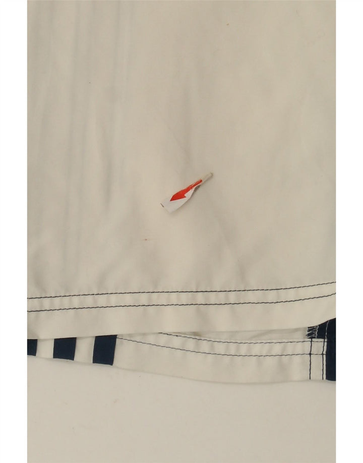 Shorts de natação masculino Adidas Graphic pequeno bloco colorido branco