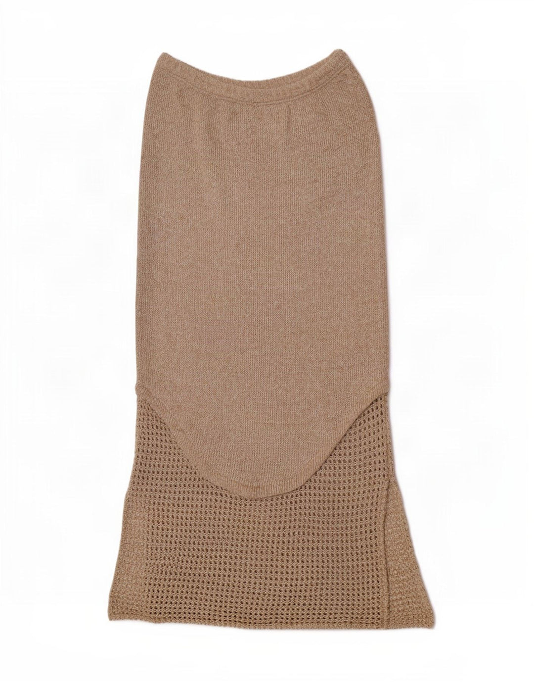 Roisin McCarthy Saia maxi feminina de malha média W30 algodão bege