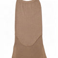 Roisin McCarthy Saia maxi feminina de malha média W30 algodão bege