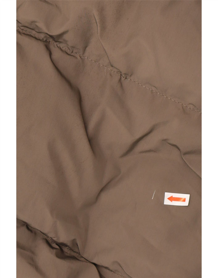 Jaqueta masculina acolchoada com capuz Woolrich UK 36 pequena cáqui