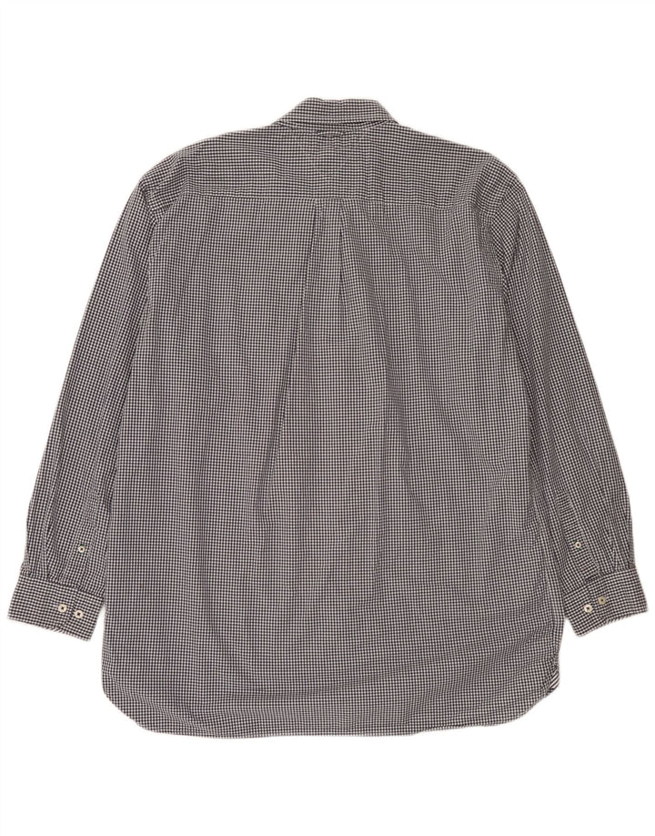 Camisa masculina Tommy Hilfiger 2XL algodão xadrez preto