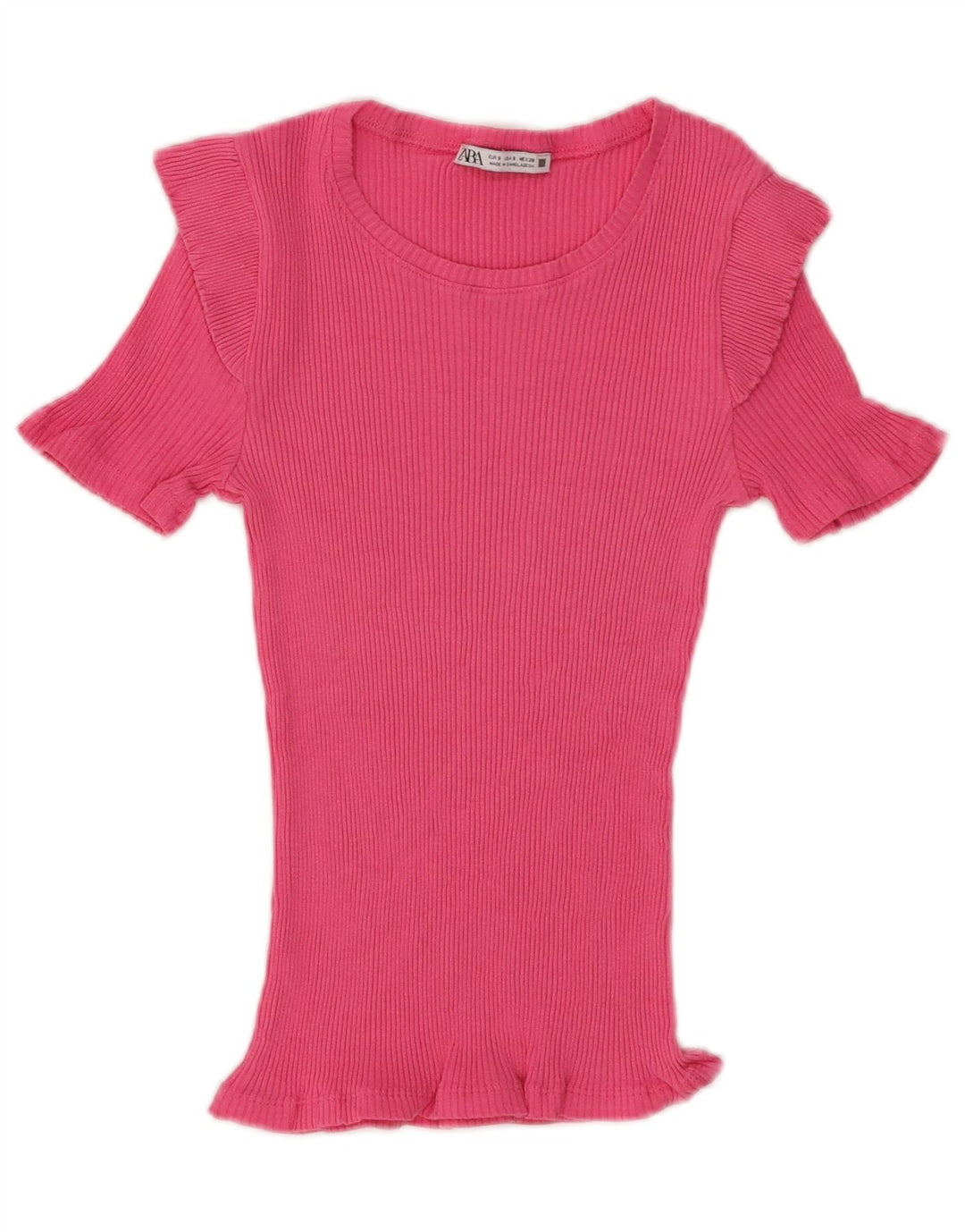Zara Blusa Feminina Top UK 8 Pequena Rosa