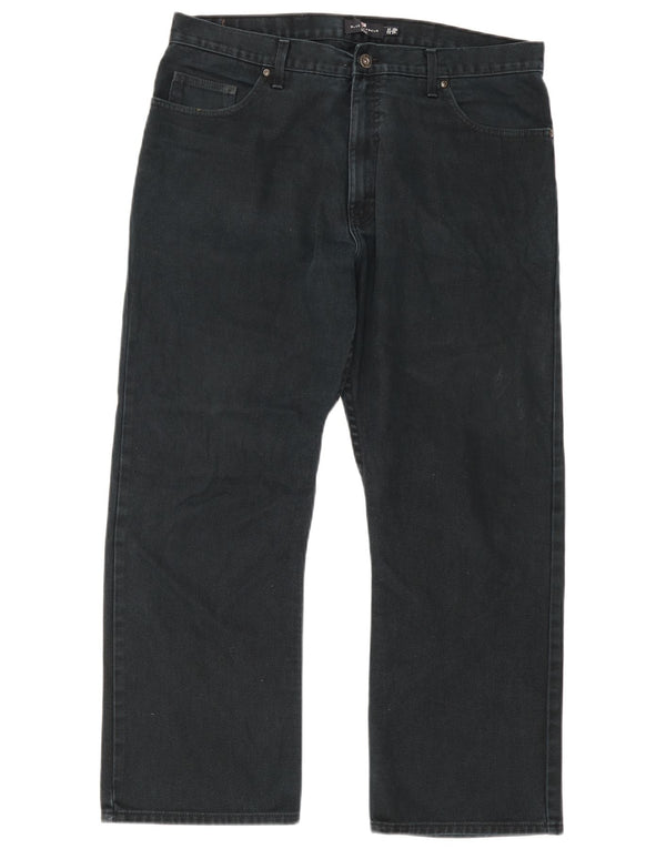 Calça jeans reta masculina Marks & Spencer Blue Harbor W38 L29 algodão preto
