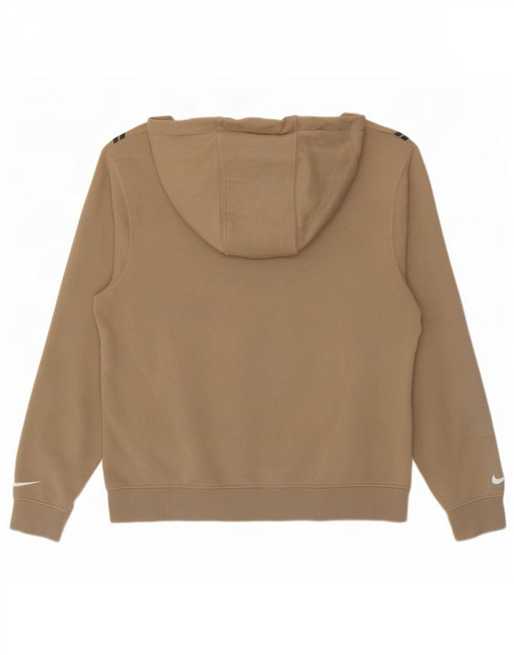 Jumper com capuz gráfico masculino Nike médio algodão bege