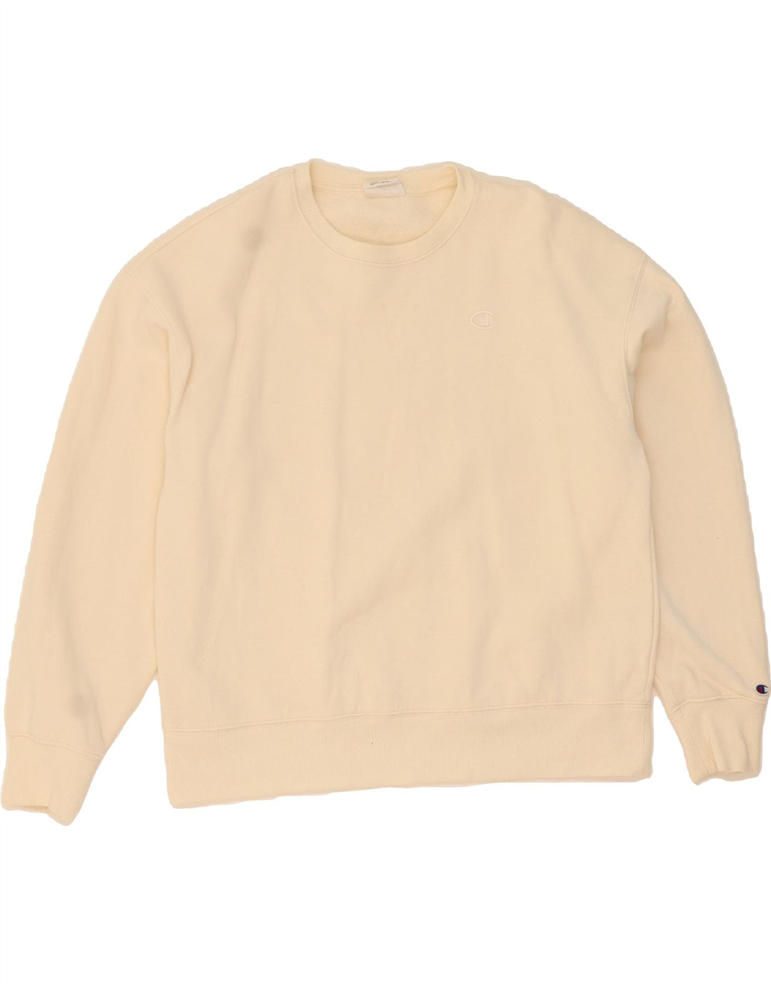 CHAMPION Mens Sweatshirt Jumper Small Beige Cotton Vintage Champion and Second-Hand Champion from Messina Hembry 