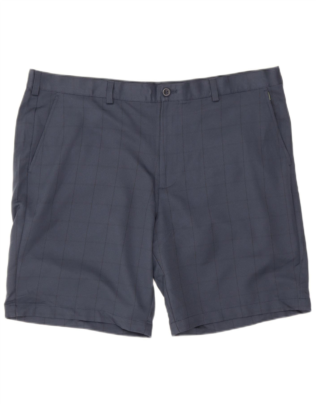 Izod Masculino Golf Chino Shorts W40 XL Azul Marinho Check Poliéster