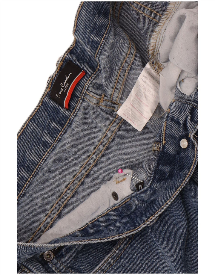 Pierre Cardin Mens Denim Shorts Médio W32 Azul Algodão