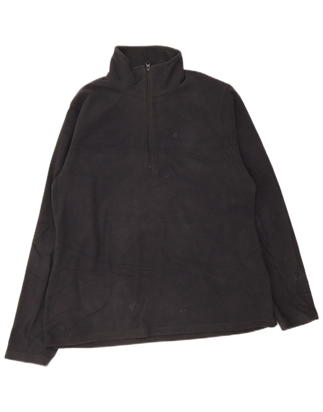 Jumper de lã feminino com zíper e gola em armazém UK 16 grande poliéster preto
