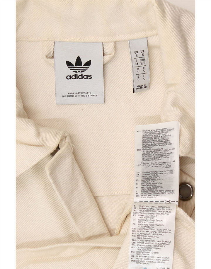 Adidas Mens Bomber Jacket UK 36 Pequeno Off White Algodão