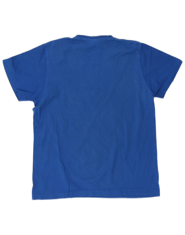 Adidas Mens Graphic T-Shirt Top Médio Algodão Azul